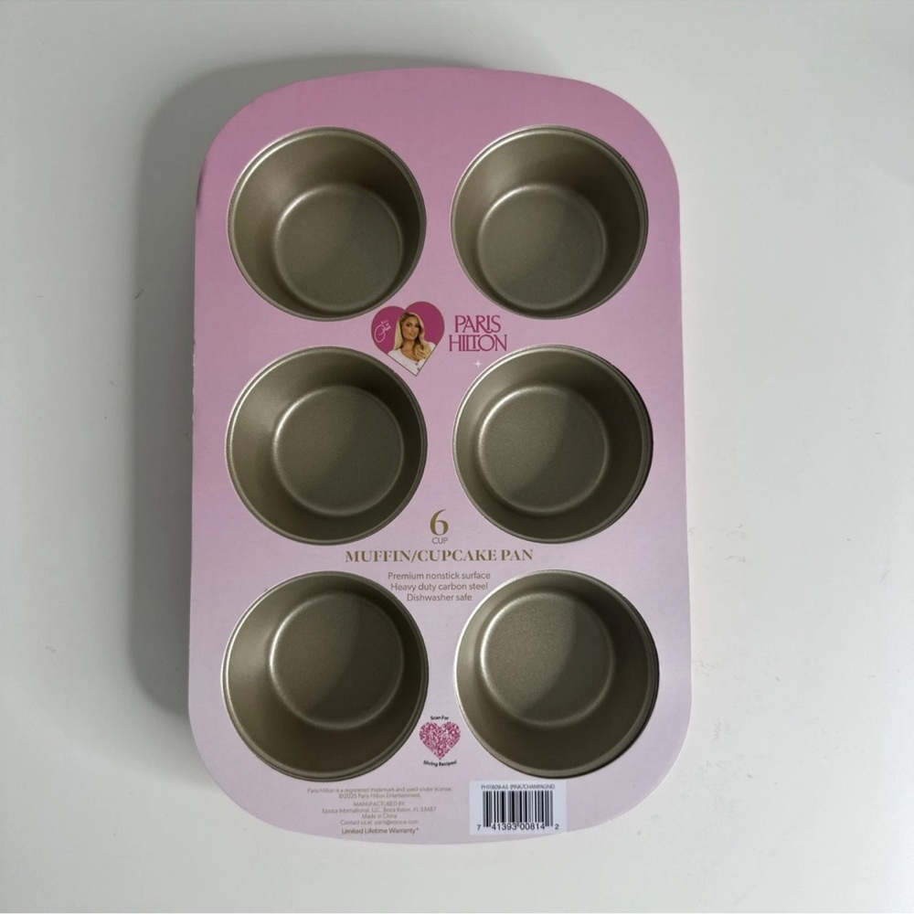 Paris Hilton Pink and Gold Muffin Pan